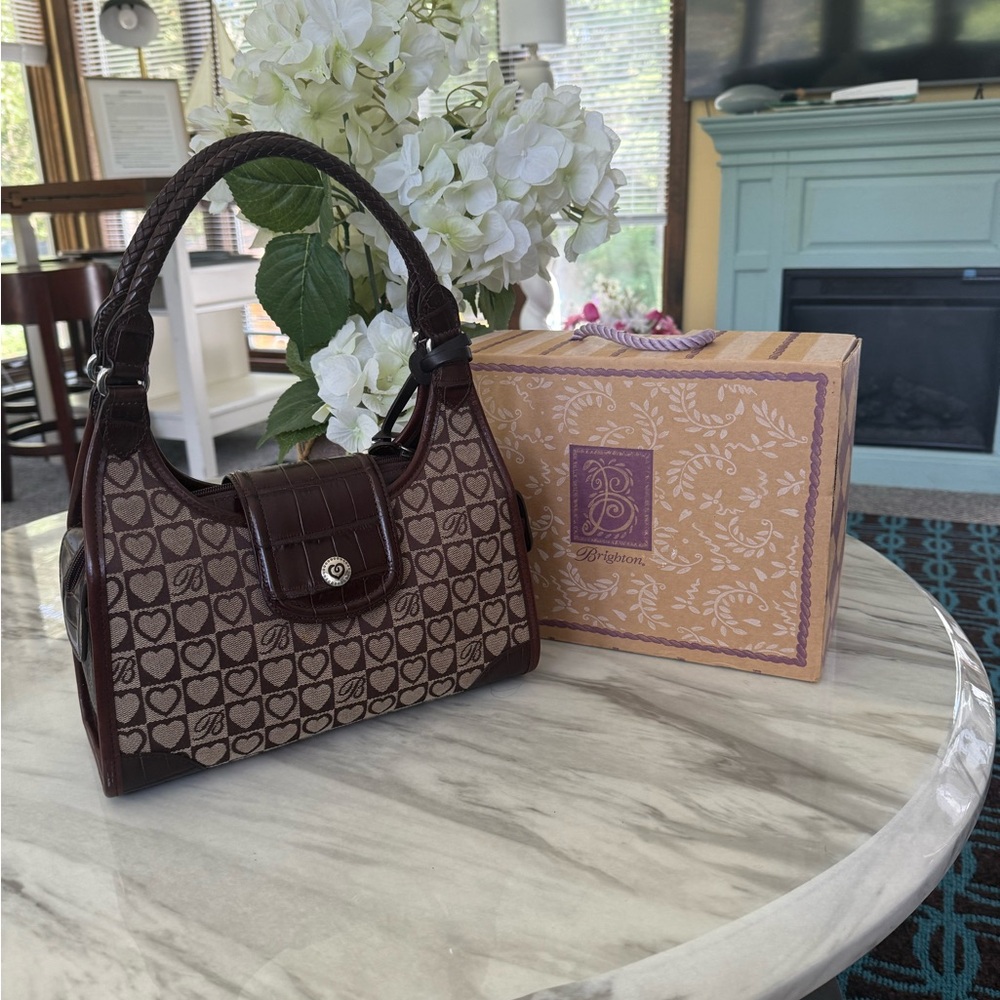 Brown Heart Brighton Patterned Women's Bag